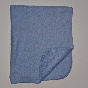 VTG Babycare Solid Light Blue Baby Blanket Lovey 27x32 Soft Acrylic Blend